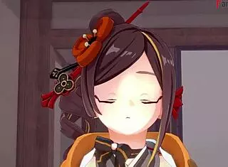 Chiori's POV blowjob sex in Genshin Impact fantasy