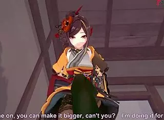 Chiori's POV blowjob sex in Genshin Impact fantasy