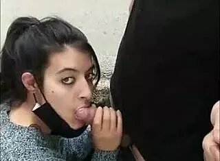 hot blowjob in the street risky public 😏