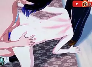 Lesbian Shinobu and Nezuko hentai with kissing, POV, creampie, blowjob, assfucking, toys, anal.