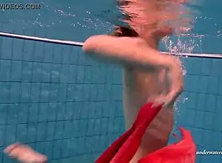 russian teen bathing underwater in bikini 😊