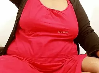 Desi Indian Aunty Reveals Her Big Tits, Stirring Forbidden Desires