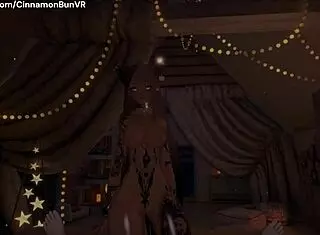 rough blowjob with a submissive girl getting deep throated in vr