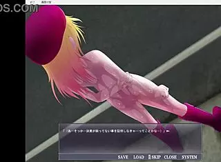 Exposing the play girl in anime hentai game adventure