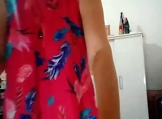 stella still naked in bedroom and kitchen cooking full on red