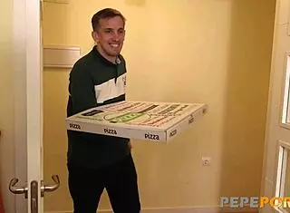 Debora Seduces Pizza Guy For A Tight Assfuck