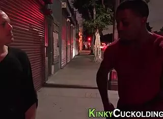 busty domina rides big black cock in femdom cuckold