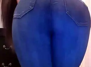 Tightest Jeans Ever on Sexy Brunette in Solo POV Action
