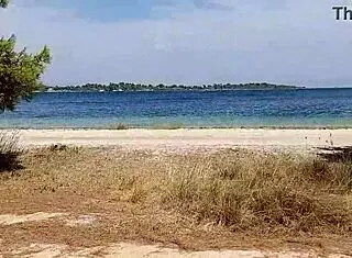 Beach Vaginal Adventure with Two Eggs in Public Close-Up Action. Outdoor Fun with Sexy Amateurs and Natural Tits.