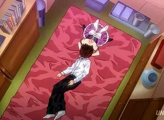 Hentai milf maid sucks you whole during a steamy massage session