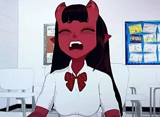 Meru the Succubus in full anime action