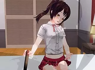 In uncensored anime, sister teases anal with edging handjob