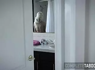 Kinky Blondie Teen 18+ Enjoys Extreme Fetish Play Leading to Intense Facial