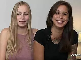 blonde german girl emotionally toys with friend