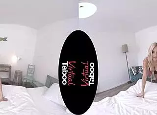 Virtual Taboo: Intimate POV Masturbation with Blonde Nathaly's Big Tits and Ass Leading to Orgasm