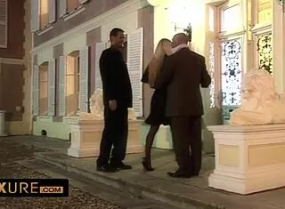 vanessa goldi gets bent over in lingerie for blowjob and handjob