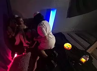 halloween fisting her deep with toys in orgy 😈