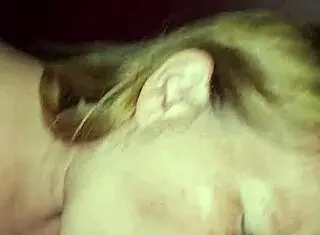 Slobbing On Cock With Cum In Mouth.