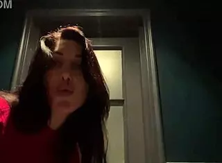 A Horny SLUT JERKS Off in Nightclub Toilet