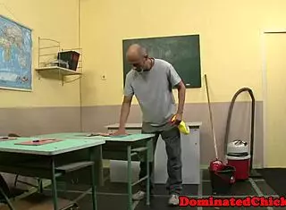 bound euro sub milf pussyfucked rough in classroom