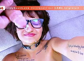 Candy loves filthy webcam fuck with blowjob and cum on face 😈