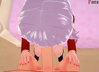 Honami ichinose gives blowjob and footwork in you-zitsu 😍