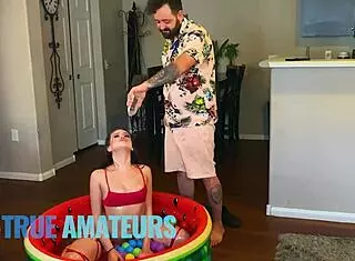 I surprise my bf with a sexy video, but he catches me masturbating