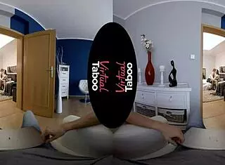 Virtual Taboo Groping Shaved Pussy in POV Handjob.