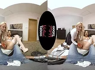 Virtual Taboo Groping Shaved Pussy in POV Handjob.