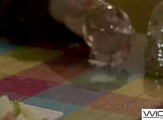 Magician Couple Performs For Asian Waitress