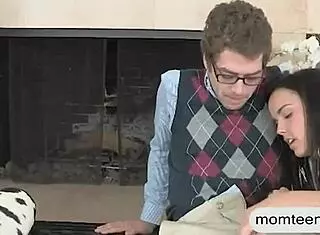 Big juggs milf instructs teen 18+s in hardcore fucking and blowjob techniques.