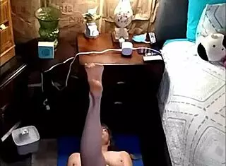 Blonde Vee Combines Morning Yoga With Intense Masturbation, Showing Off Her Big Tits And Ass