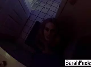 Im pornstar sarah jessie givin a blowjob in the bathroom to that guy