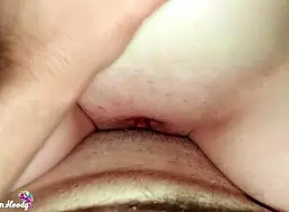 This sexy teen gets bent over for passionate doggystyle in college, reaching an intensive orgasm.