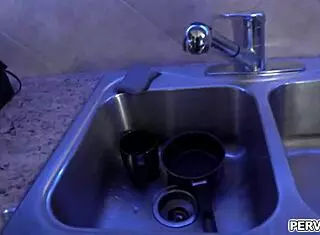 Milf sucks stepson's monster cock deep