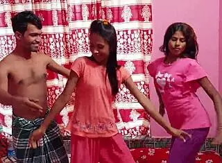 Emotional First Time Foursome in Deshi Village