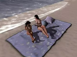 Beach blanket bliss with sexy kisses