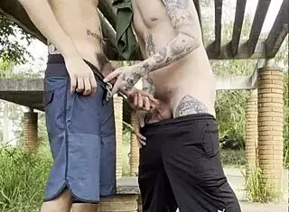 Young Men In Public Square.