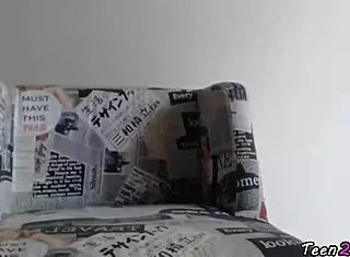 teen with glasses masturbates her pussy on the webcam