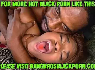 Ebony gives Harley Dean an intense blowjob