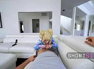 Petite scheming babe gets pounded hard by fantasy lover