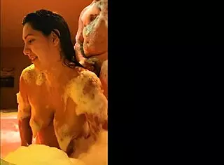 Milf masturbates then gets fucked in jacuzzi!