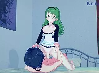 maho, karin, yuuki in wild hentai