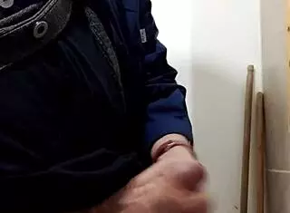 masturbating again, huge cumshot on monster cock