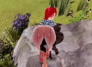 Check out this 3d hentai with big ass and tits in fishnet 😍