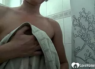 Beautiful Homemade Amateur Chick Masturbates in Shower. She Pleasures Herself Solo with Cute Expressions