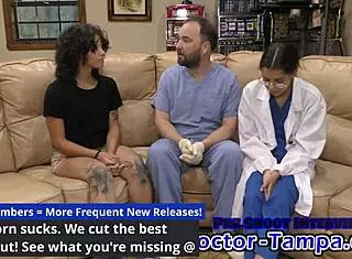 doctor tampa gives nicole luva her first gyno exam with nurse aria nicole 😷