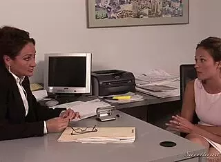 boss fucks secretary with strapon