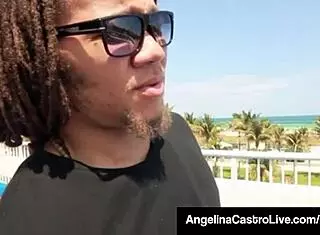 Sweet cuban angelina castro gets banged on rooftop.