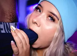 College Girl Takes Boyfriend's Cock Out Of Boxers And Sucks It 😏